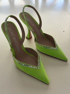 Stuart Weitzman Neon Green Heels